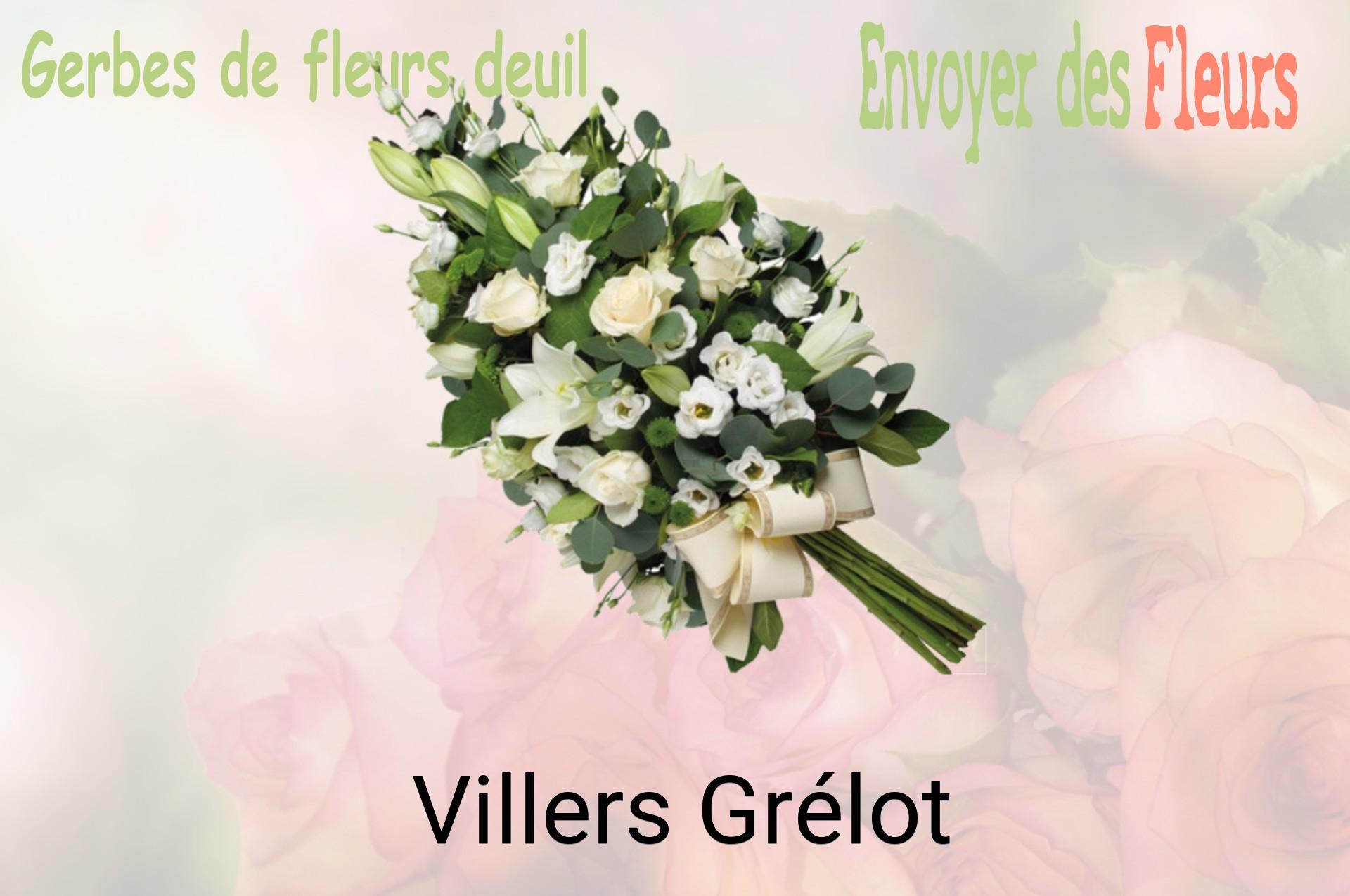 Gerbe de fleurs de deuil livrée à Villers-Grélot